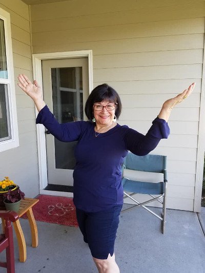 Hands up Carla blue